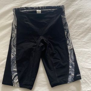 Dolfin Kids Swim Trunks - Black with Gray Accents